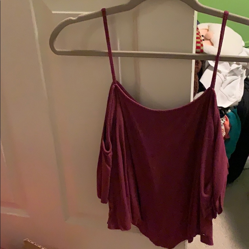off the shoulder flowy shirt
